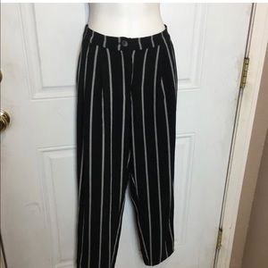 Black and White Striped Pants